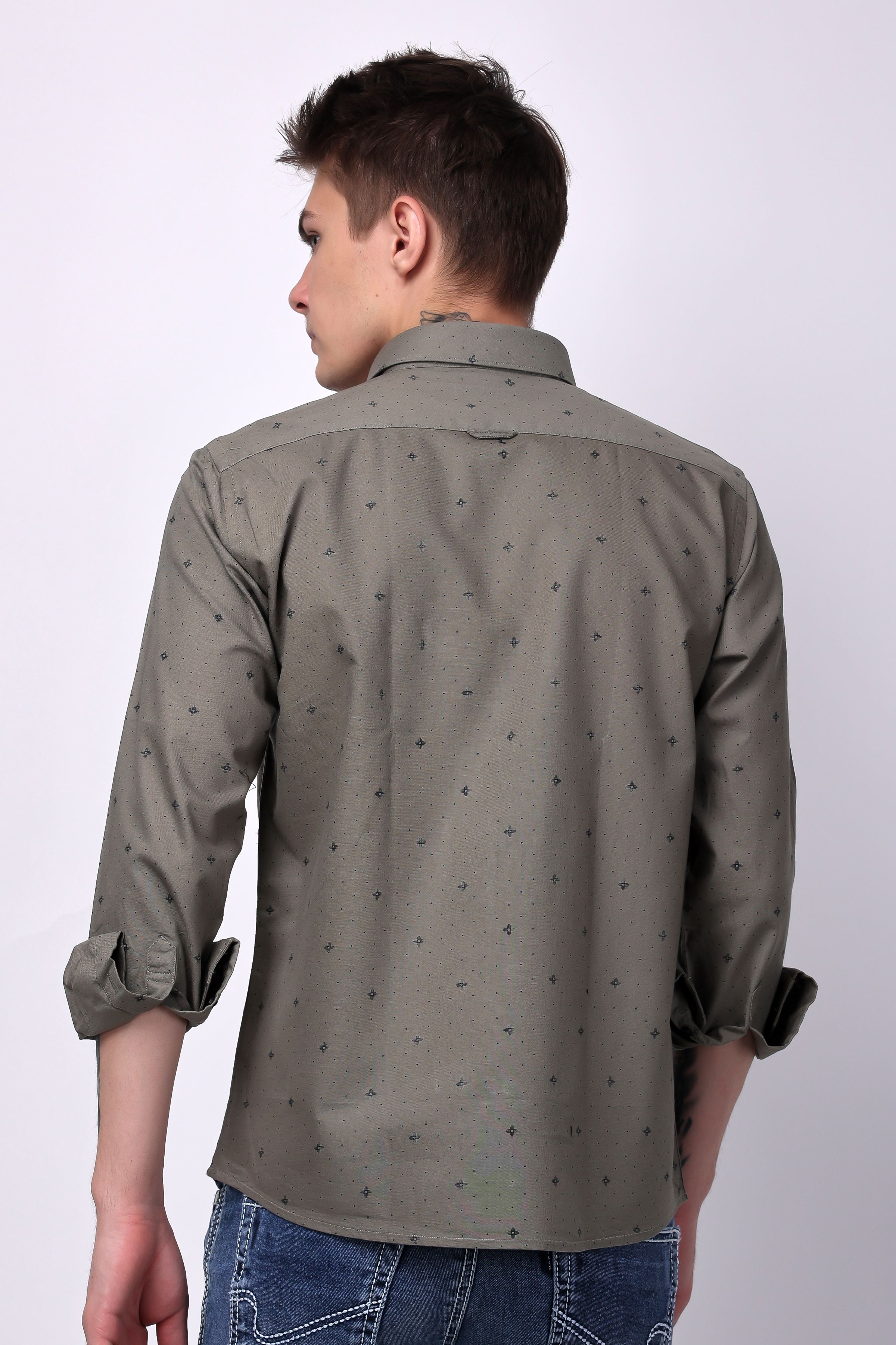 Stylox Men's Regular Fit Full Sleeve Printed Casual Shirt