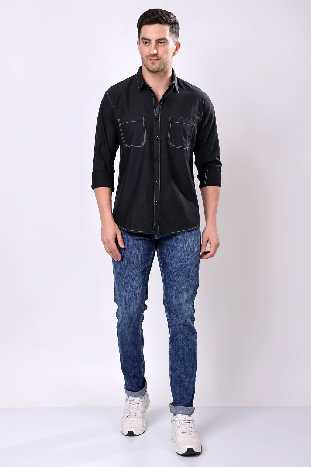 Stylox Full Sleeve Solid Casual Shirt For Men's
