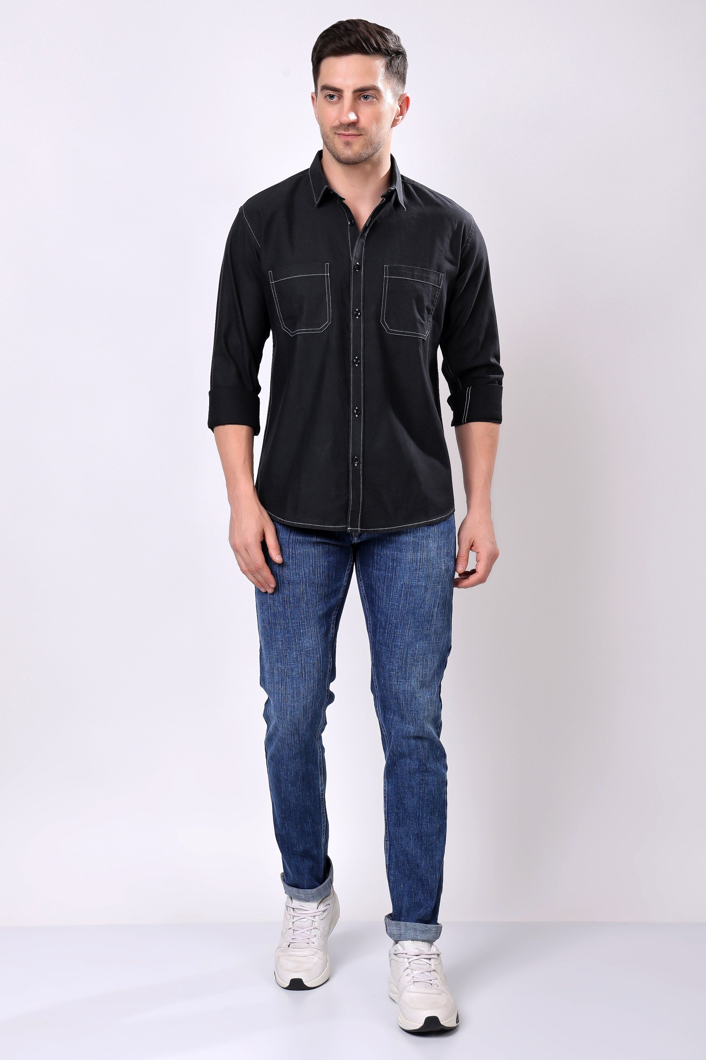 Stylox Full Sleeve Solid Casual Shirt For Men's