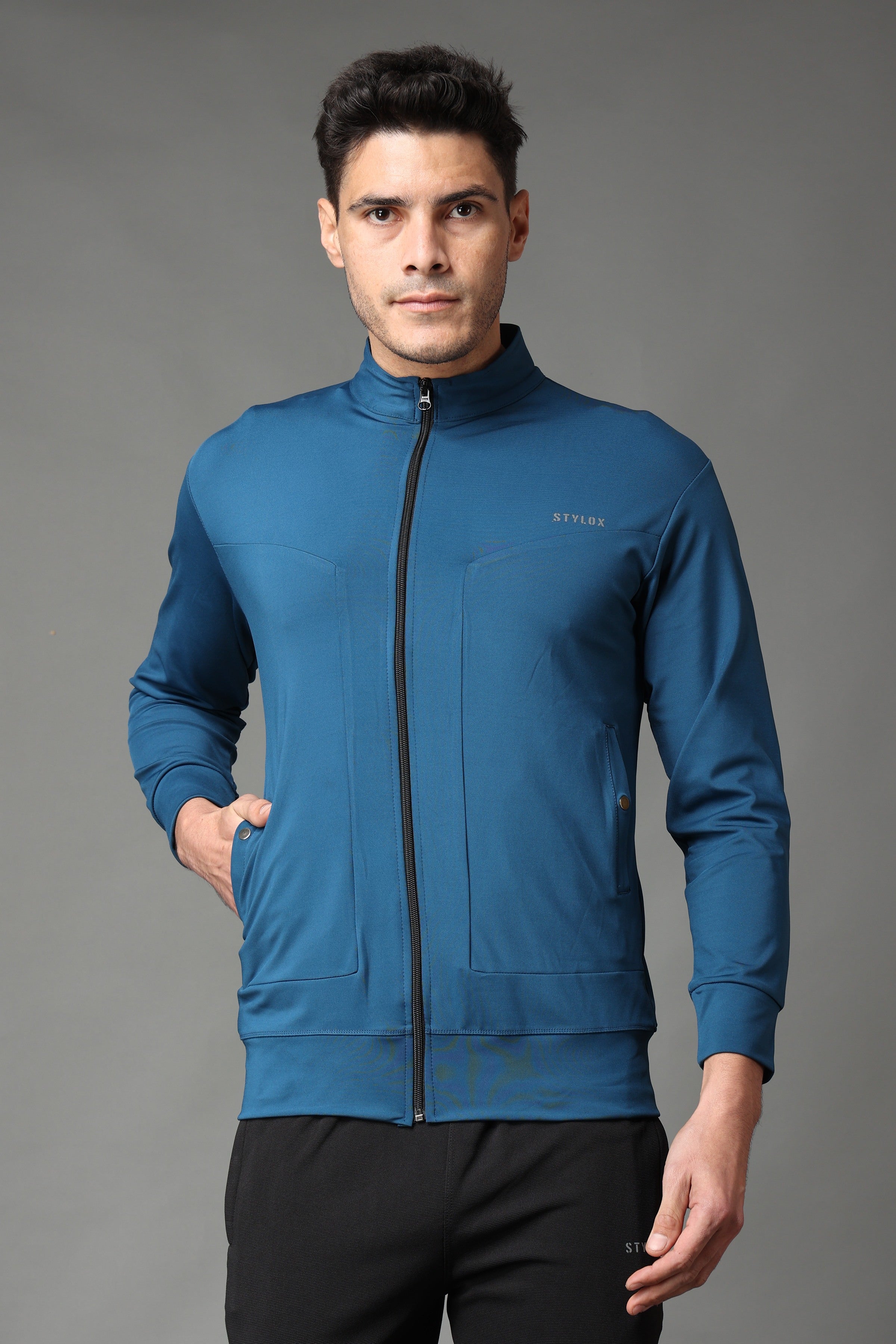 Stylox Regular Fit Full Sleeve Solid Winter Jacket for Men