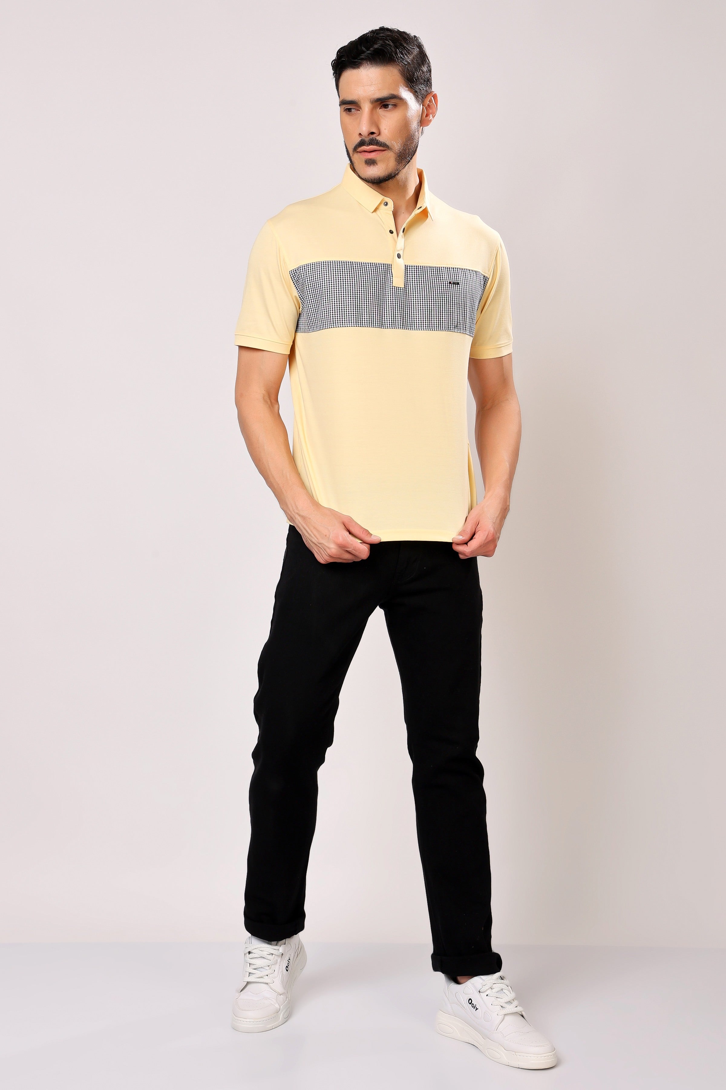 Stylox Men's Half Sleeve Casual Solid T-Shirt