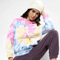 Powder Blue & Blush Pink Oversized Tie-Dye Hoodie
