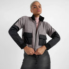 Black & Grey Contrast Houndstooth Jacket