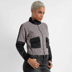 Black & Grey Contrast Houndstooth Jacket