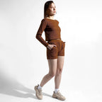 SOLID BROWN CO-ORDS SET