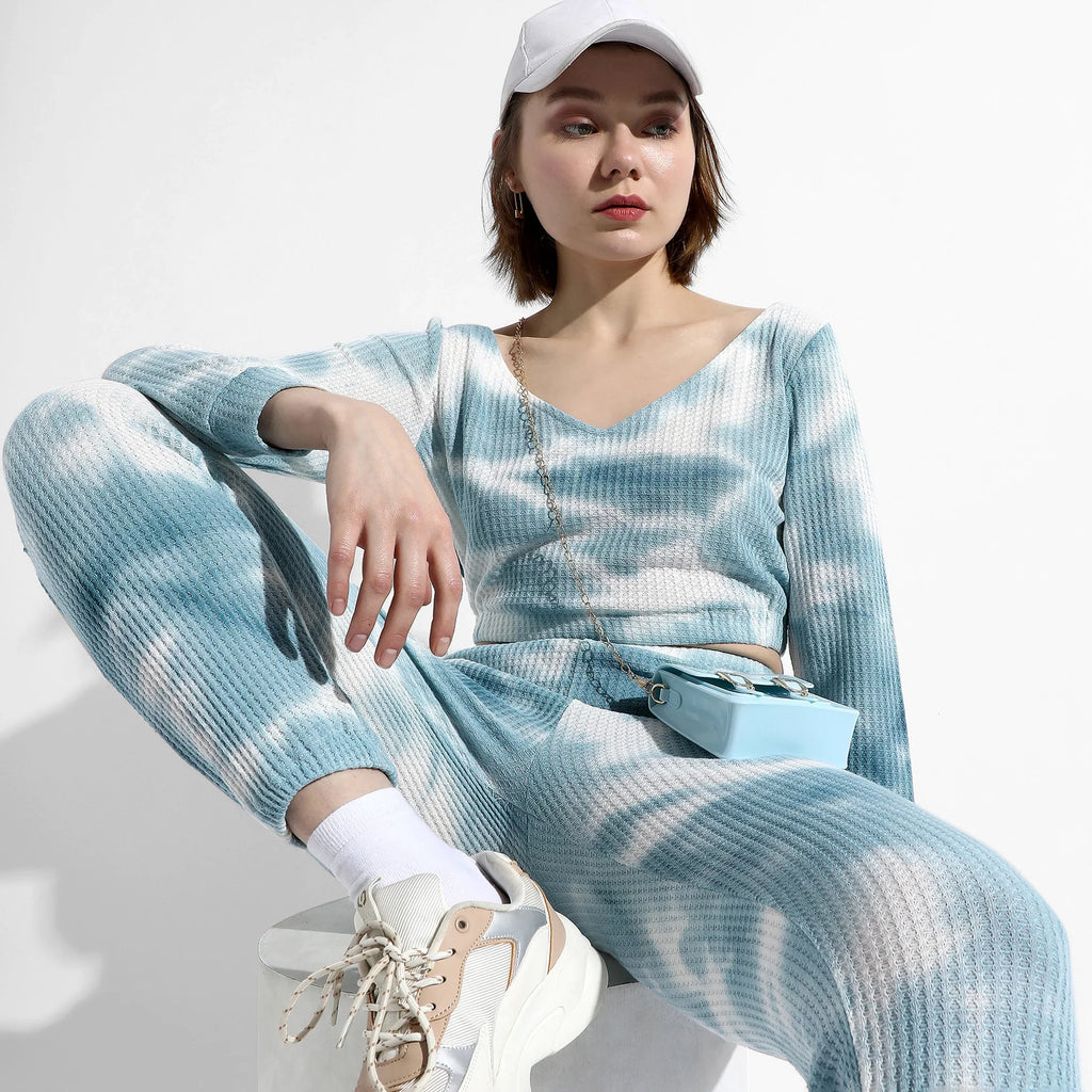 BLUE TIE-DYE CO-ORDS SET