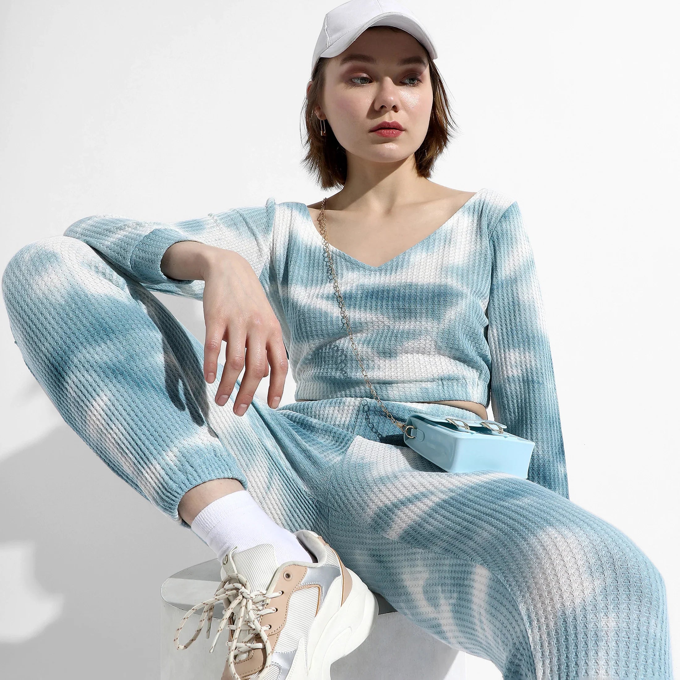 BLUE TIE-DYE CO-ORDS SET