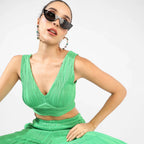 Green Textured Co-Ord Set