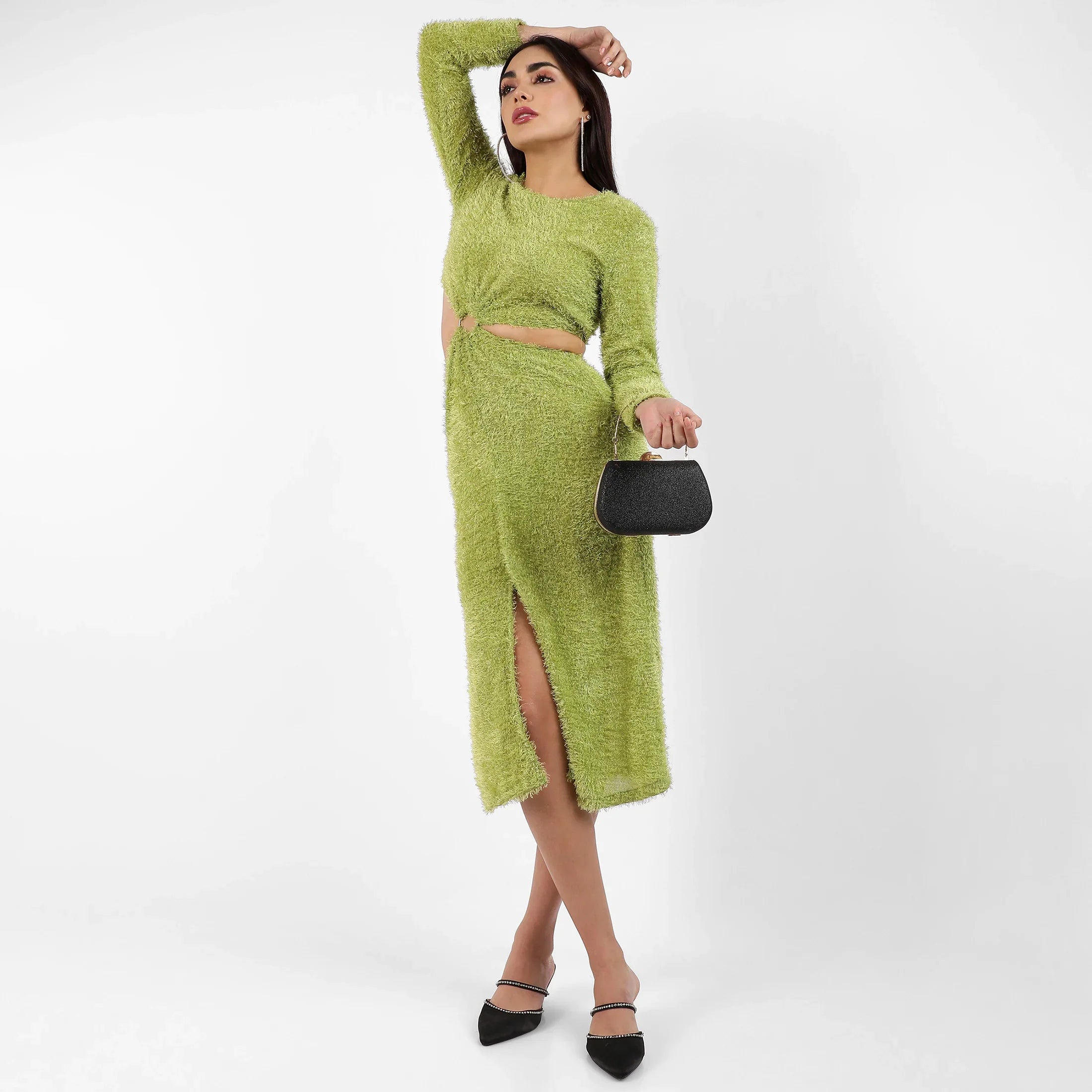 Sherpa Cut-Out Dress