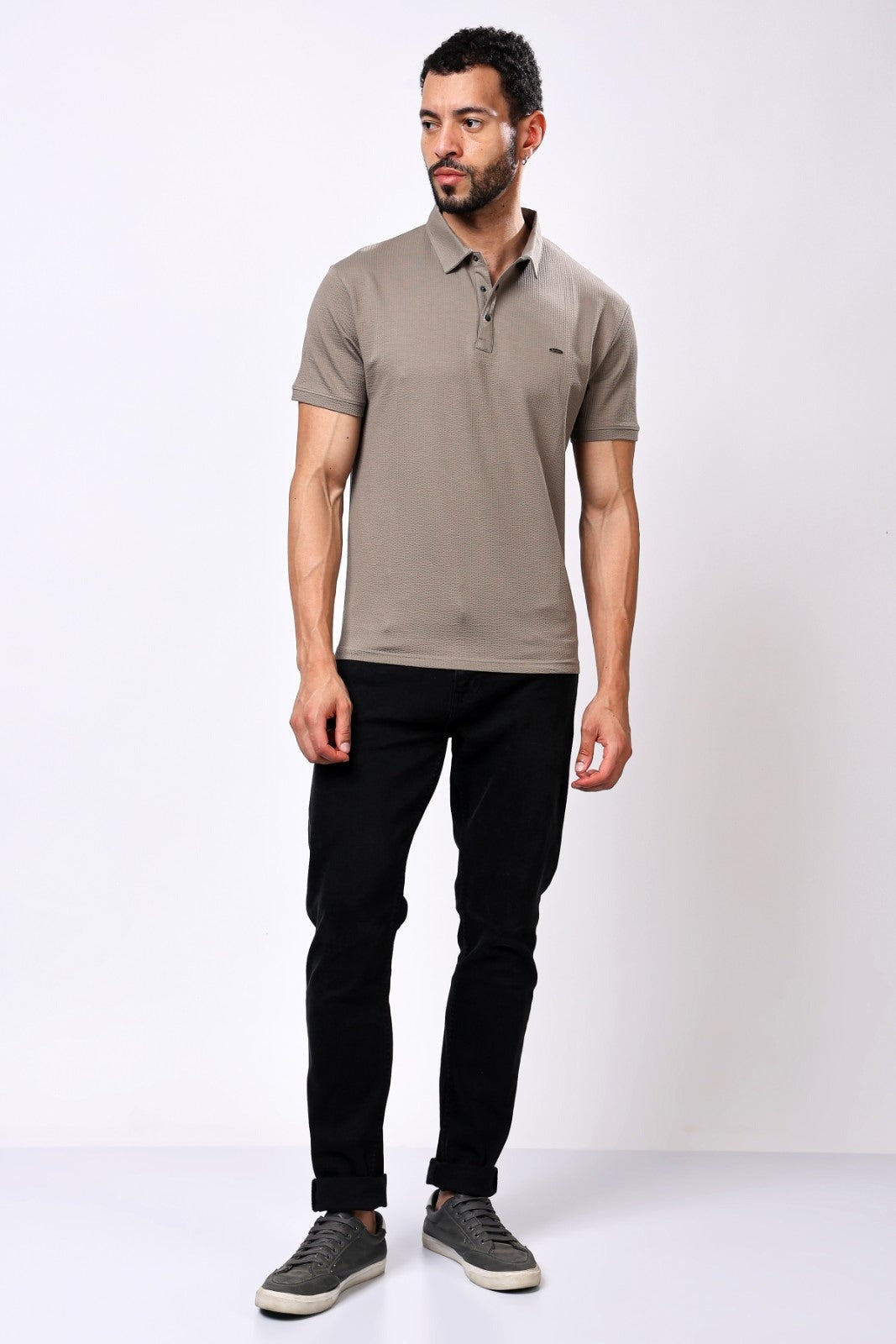 Stylox Men's Half Sleeve Casual Solid T-Shirt