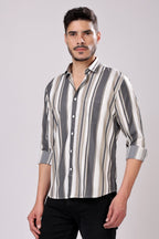 Stylox Regular Fit Full Sleeve Casual Stripes Shirt For Men's