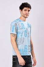 Stylox Men's Round Neck Half Sleeve Printed Casual T-Shirt