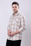 Stylox Regular Fit Full Sleeve Check Casual Shirt For Men's