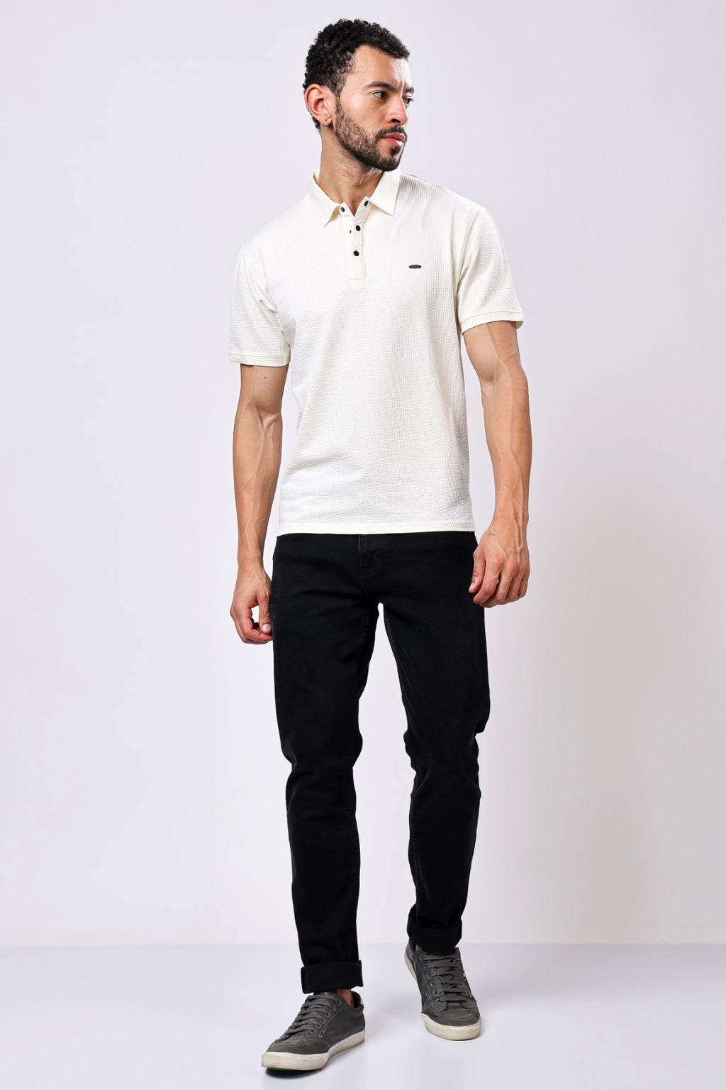 Stylox Men's Half Sleeve Casual Solid T-Shirt