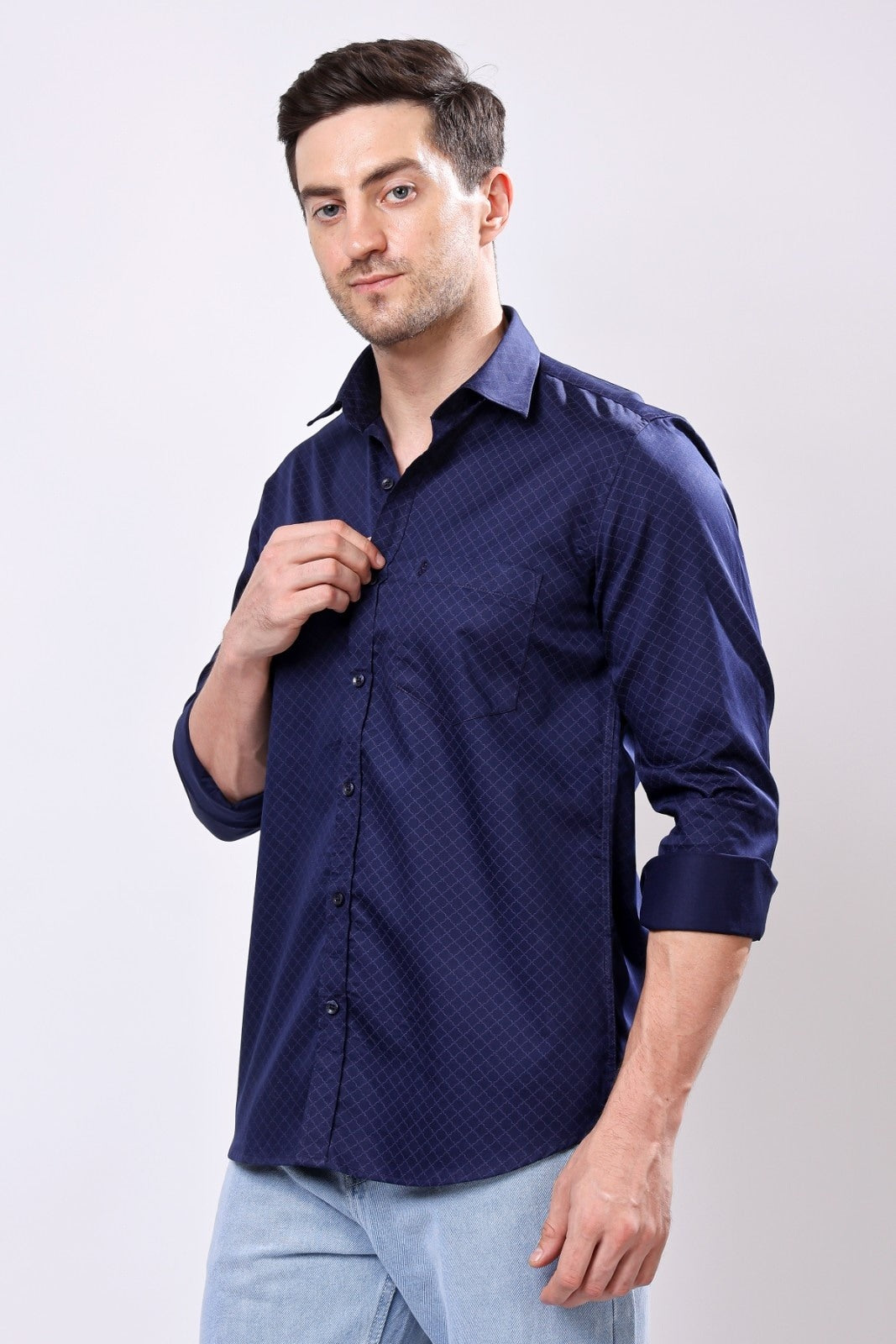 Stylox Men's Regular Fit Full Sleeve Printed Casual Shirt