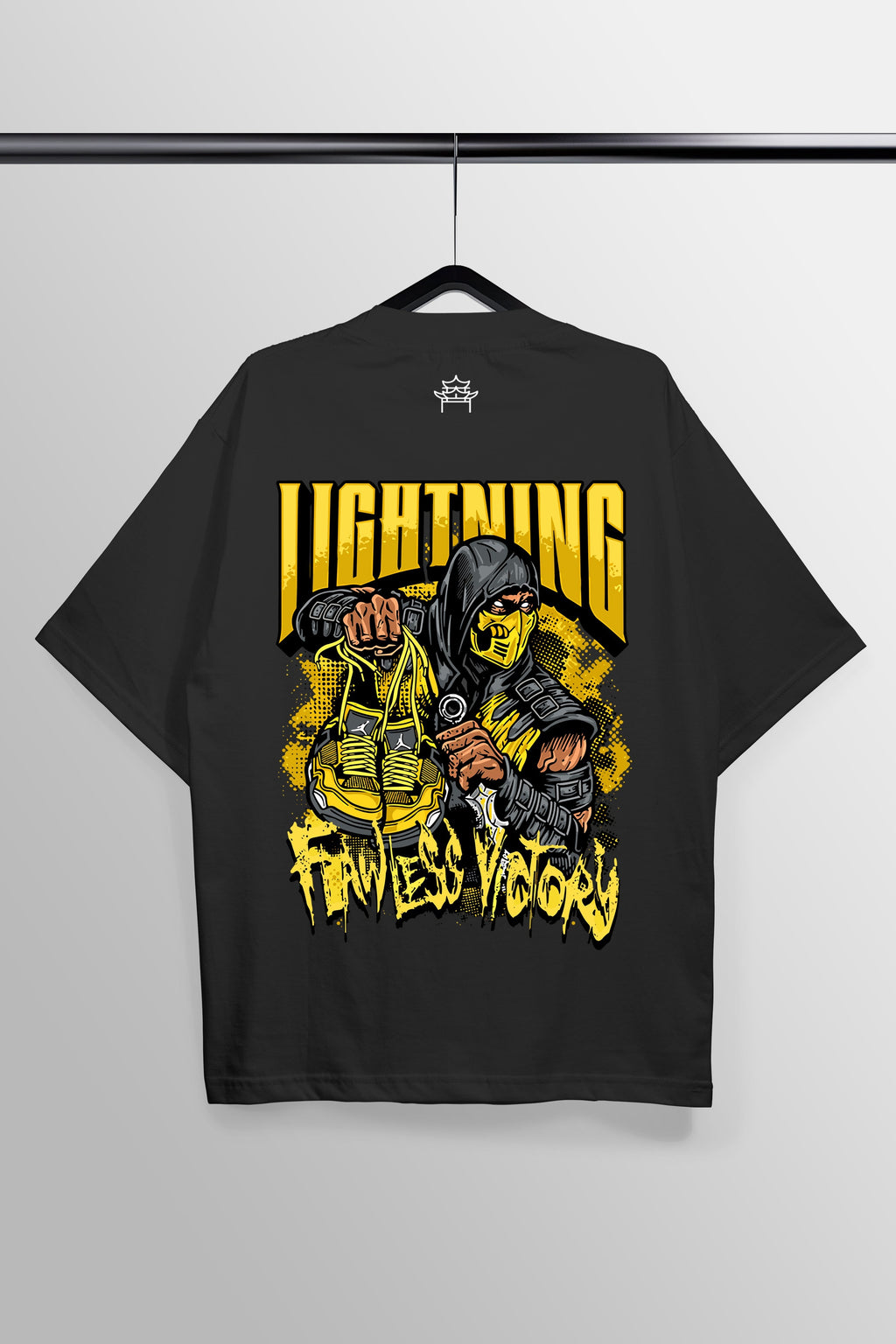 Lightning Black Oversized Tee