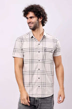 Stylox Men's Regular Fit Half Sleeve Casual Check Shirt