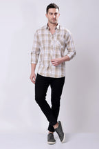 Stylox Regular Fit Full Sleeve Check Casual Shirt For Men's