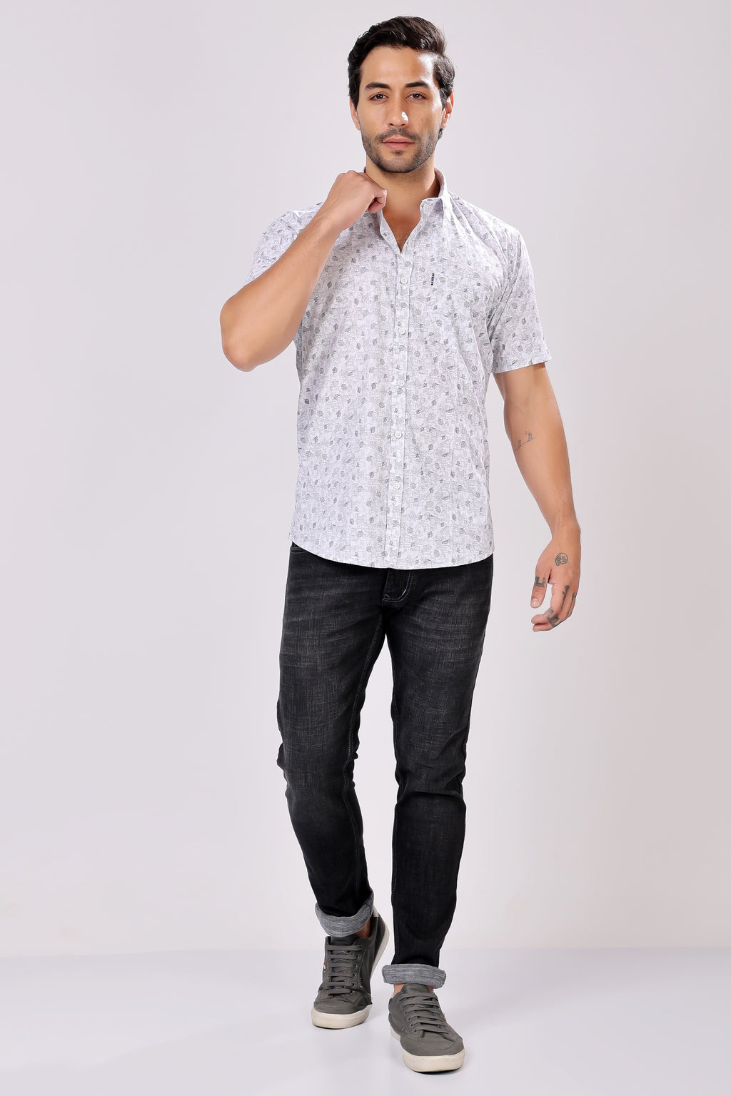 Stylox Regular Fit Half Sleeve Printed Casual Shirt for Men