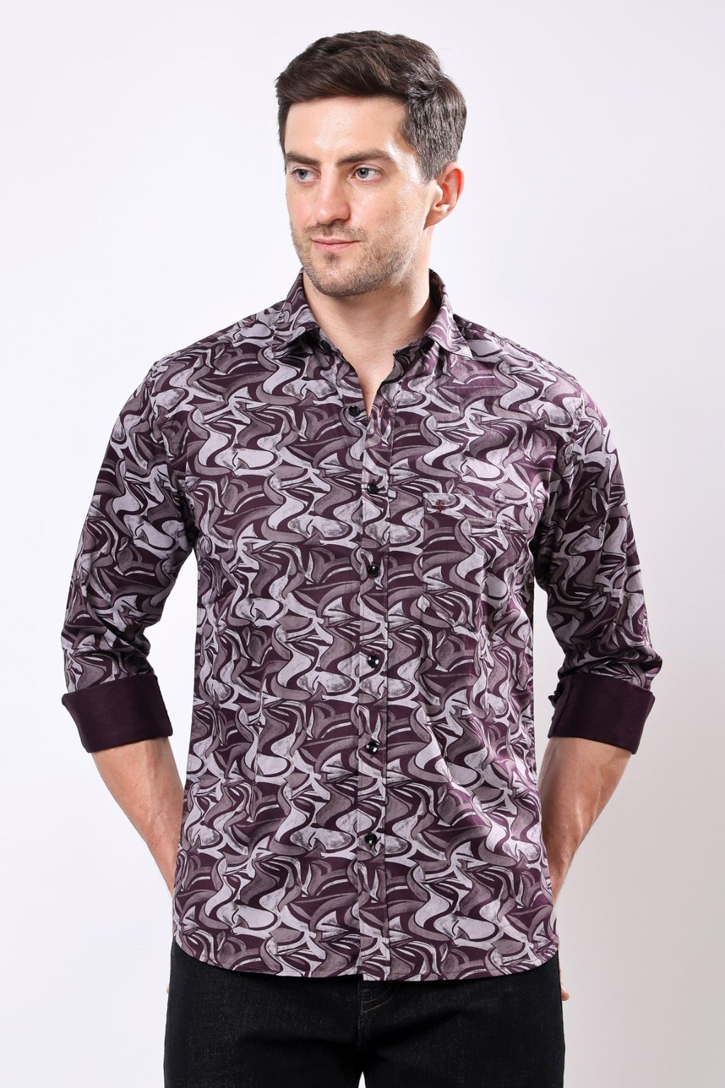 Stylox Men's Regular Fit Full Sleeve Printed Casual Shirt