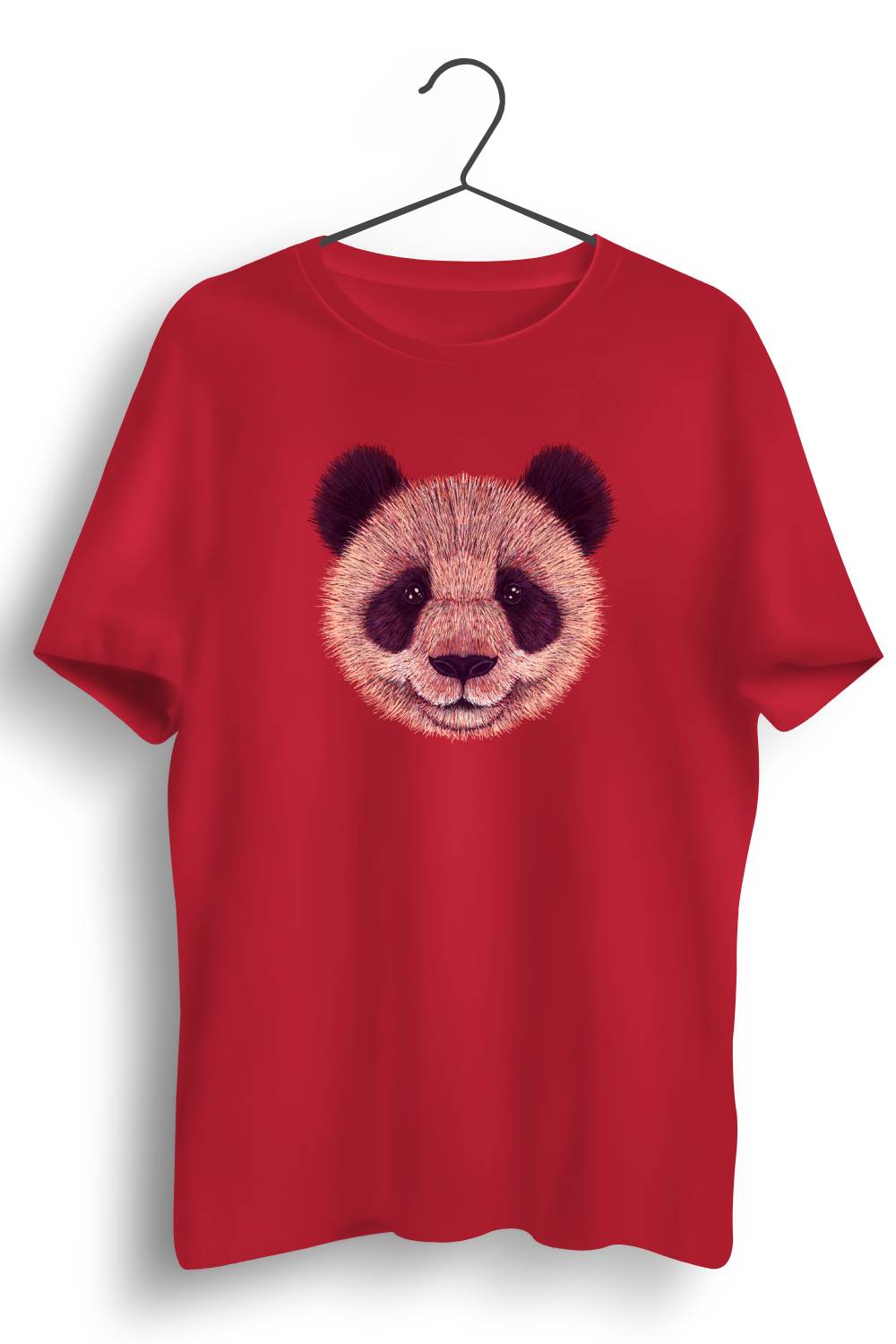 Panda Graphic Printed Red Tshirt