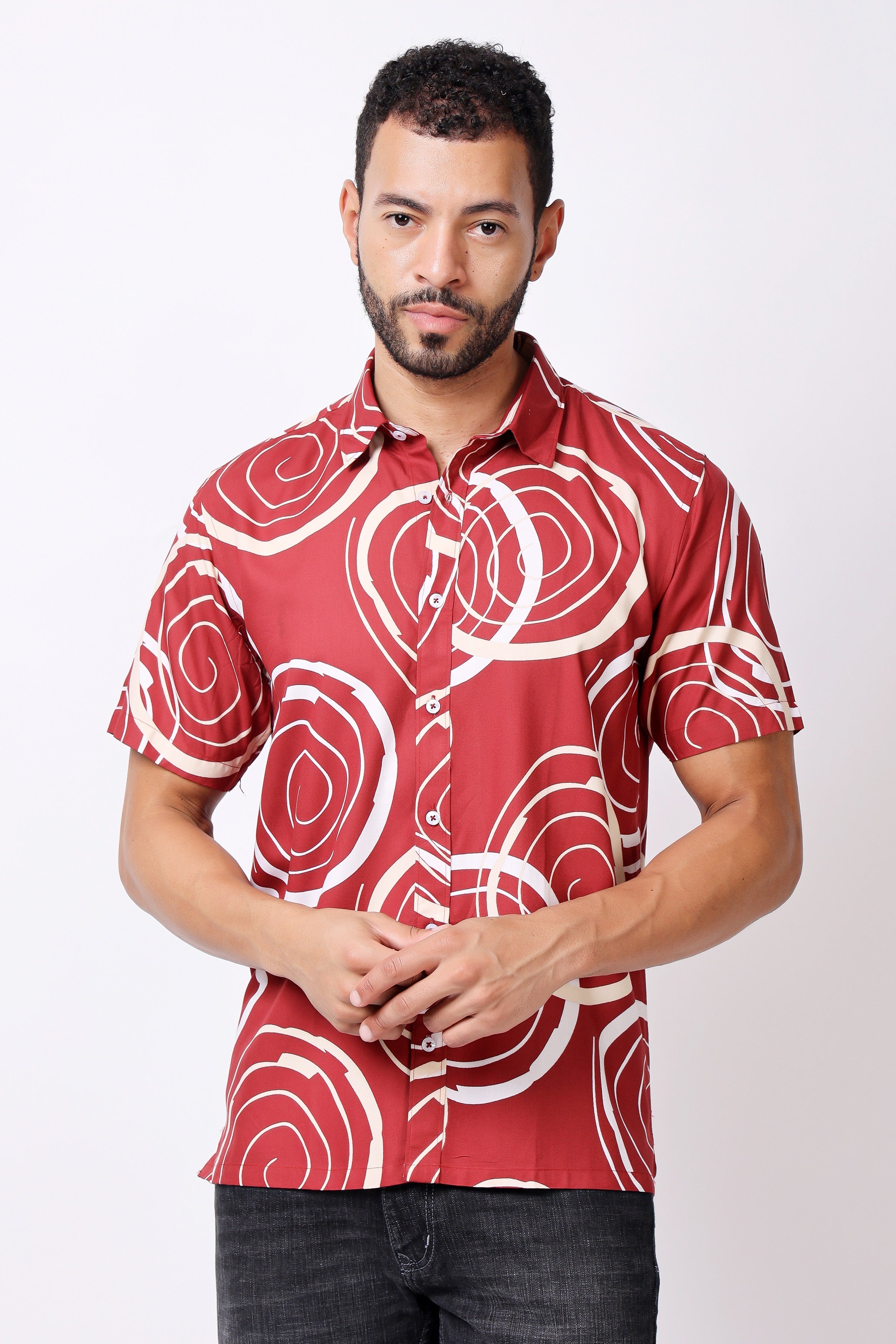 Stylox Regular Fit Half Sleeve Printed Casual Shirt for Men