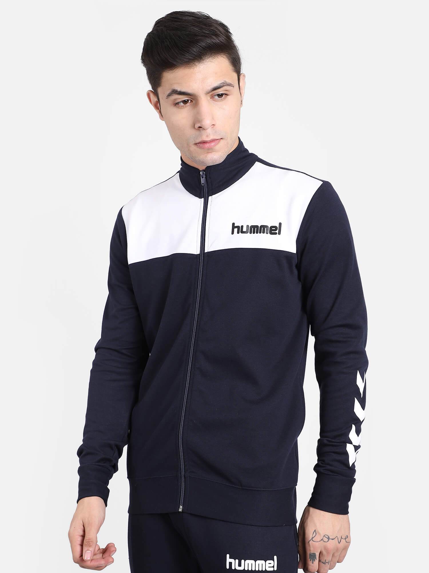 Hummel Blue Regular Jackets for Men Outdoor Wear