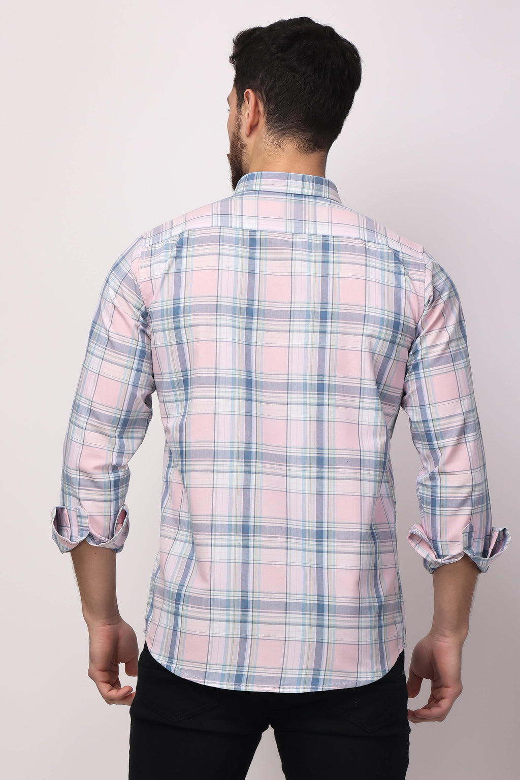 Stylox Regular Fit Full Sleeve Check Casual Shirt For Men's