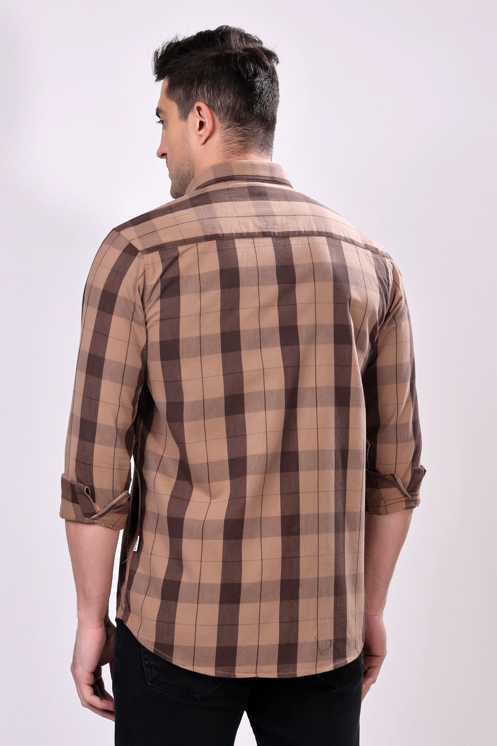Stylox Regular Fit Full Sleeve Check Casual Shirt For Men's