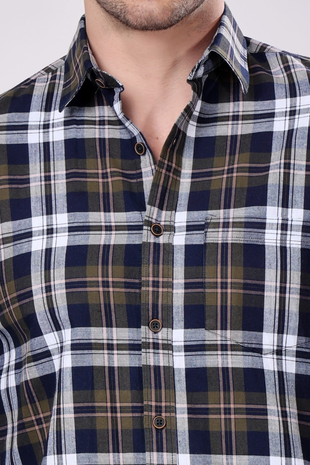 Stylox Regular Fit Full Sleeve Check Casual Shirt For Men's