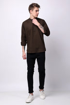 Stylox Regular Fit Full Sleeve Solid Kurta for Men with Mandarin Collar