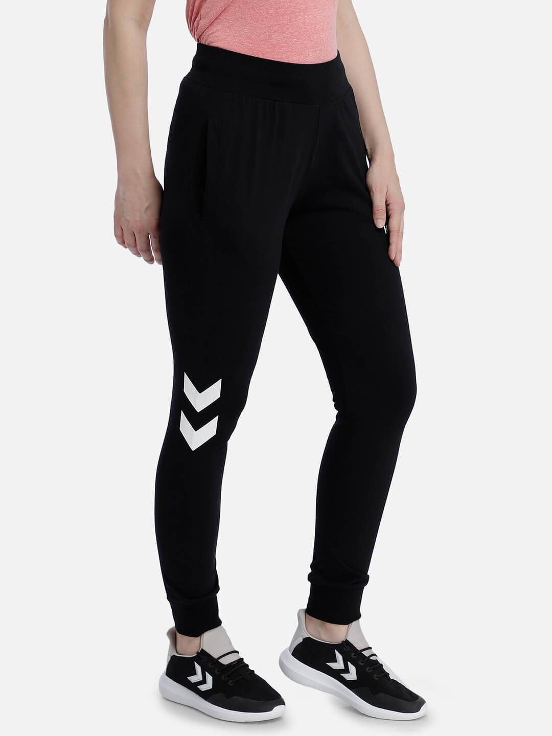 Hummel Black Slim Clothing for Women Gym Wear