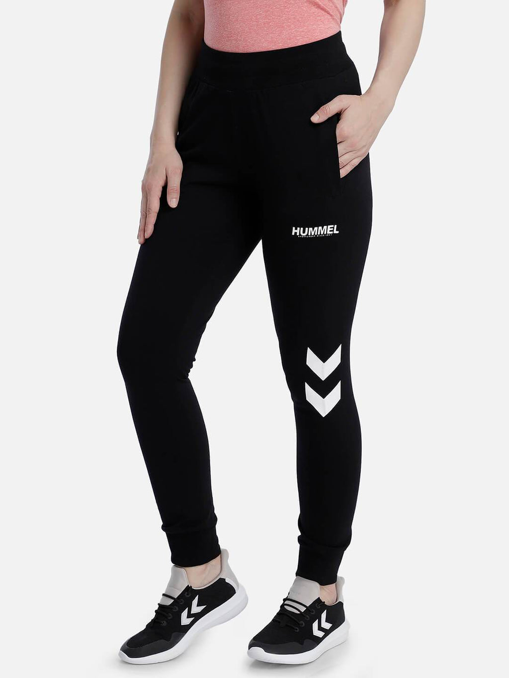 Hummel Black Slim Clothing for Women Gym Wear