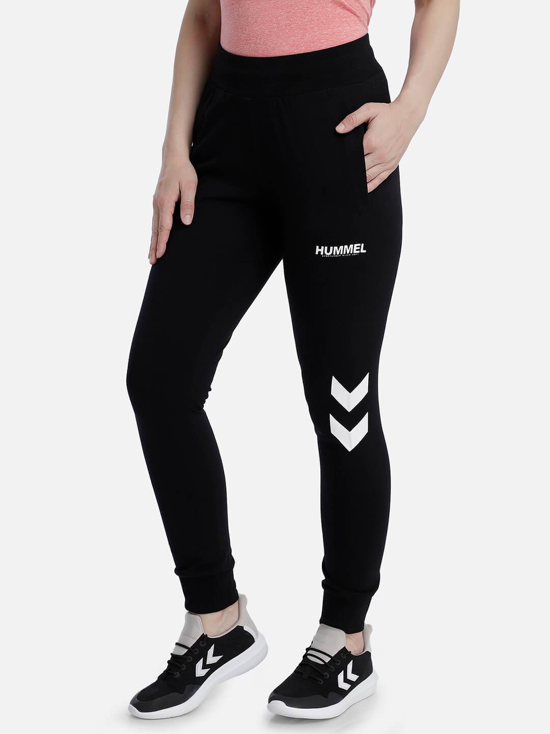 Hummel Black Slim Clothing for Women Gym Wear