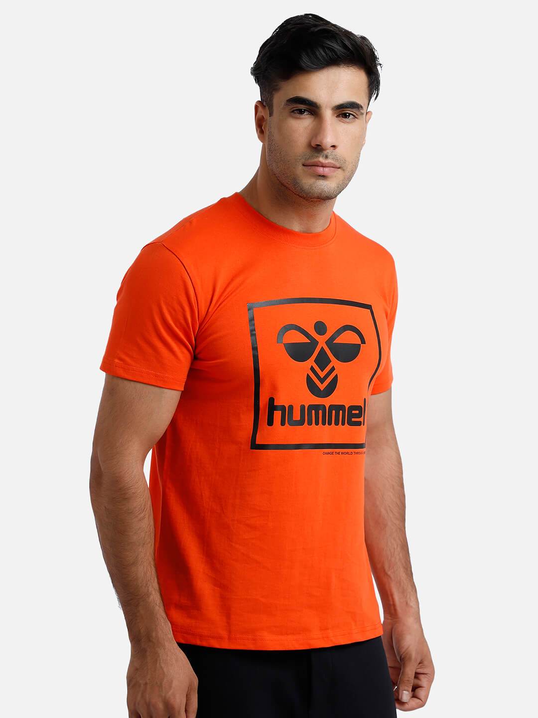 Hummel Orange Regular Shirts for Men Daily Wear