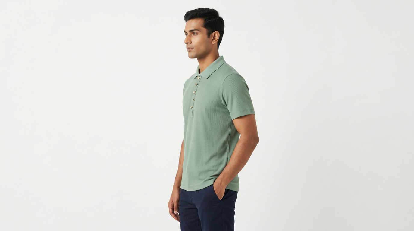Stymo T-Shirt Casual Green Blended