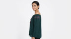 Teal Embroidered Off-Shoulder Tunic Top