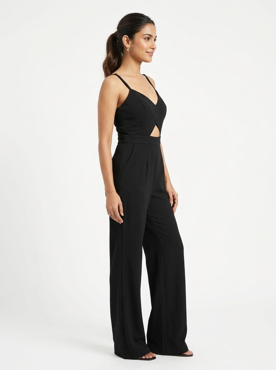 CAMLA Jumpsuit Casual Black Polyester