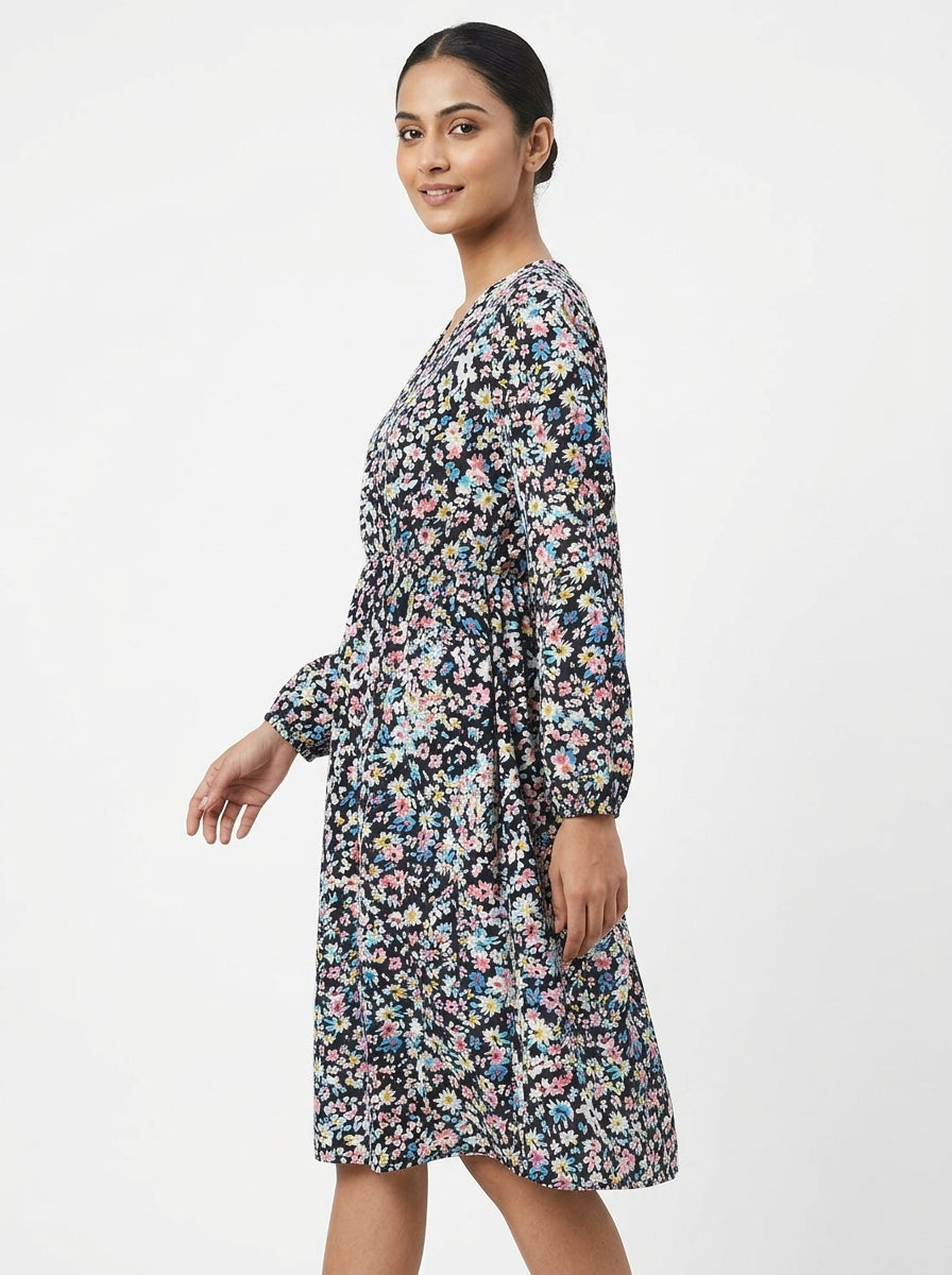 Dress Casual Black Polyester
