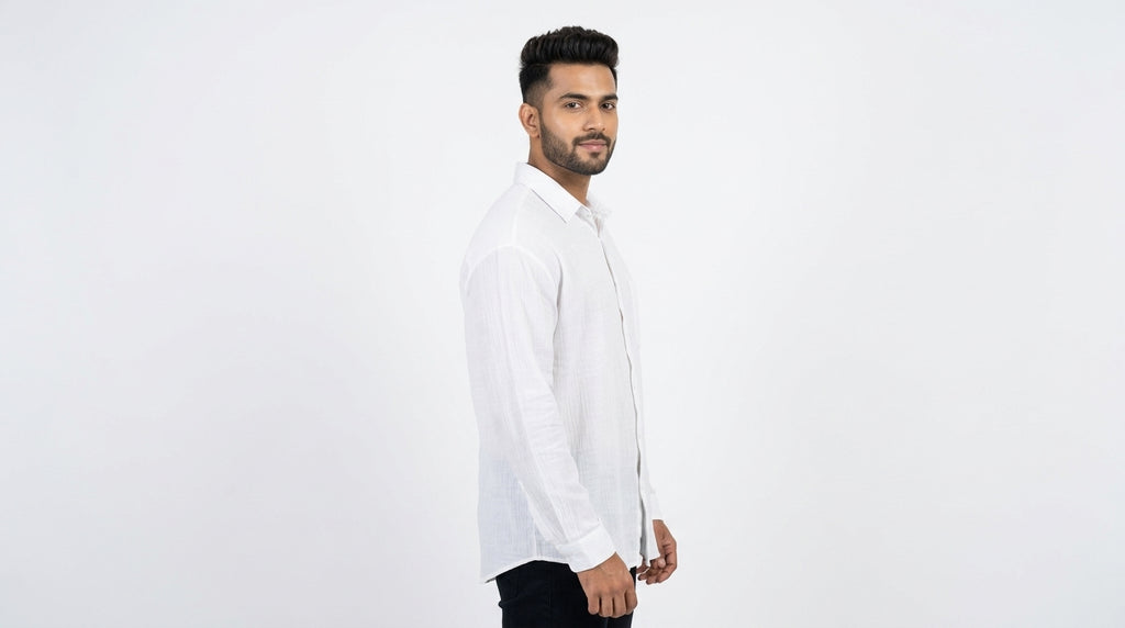 F1 Shirt Casual White Cotton
