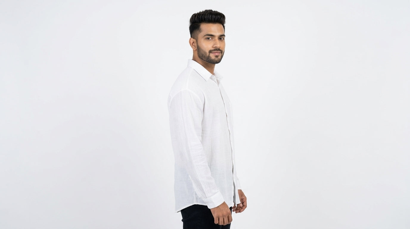 F1 Shirt Casual White Cotton