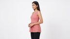 Pink Lace V-Neck Sleeveless Top