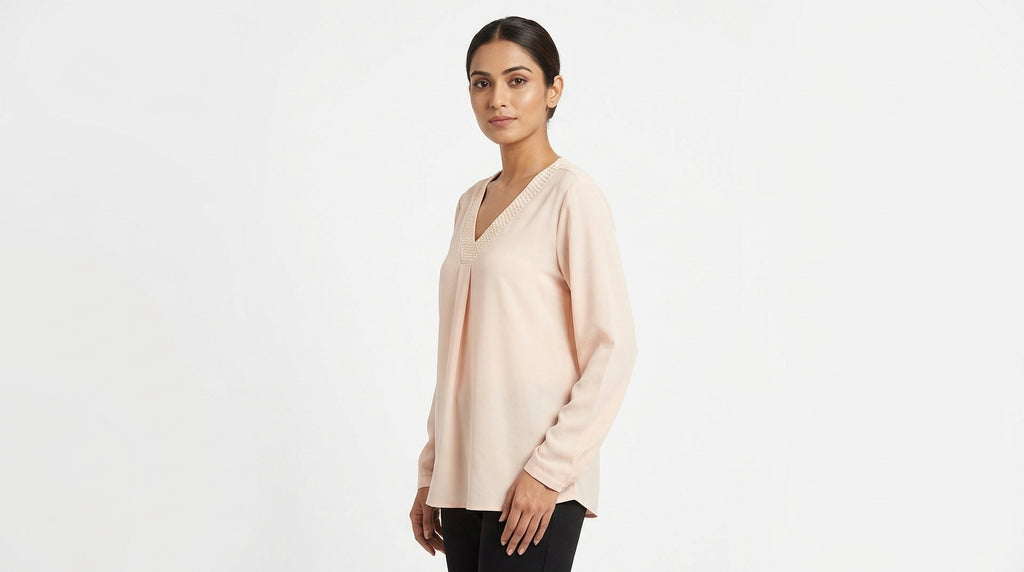TARANKO Top Casual Peach Polyester