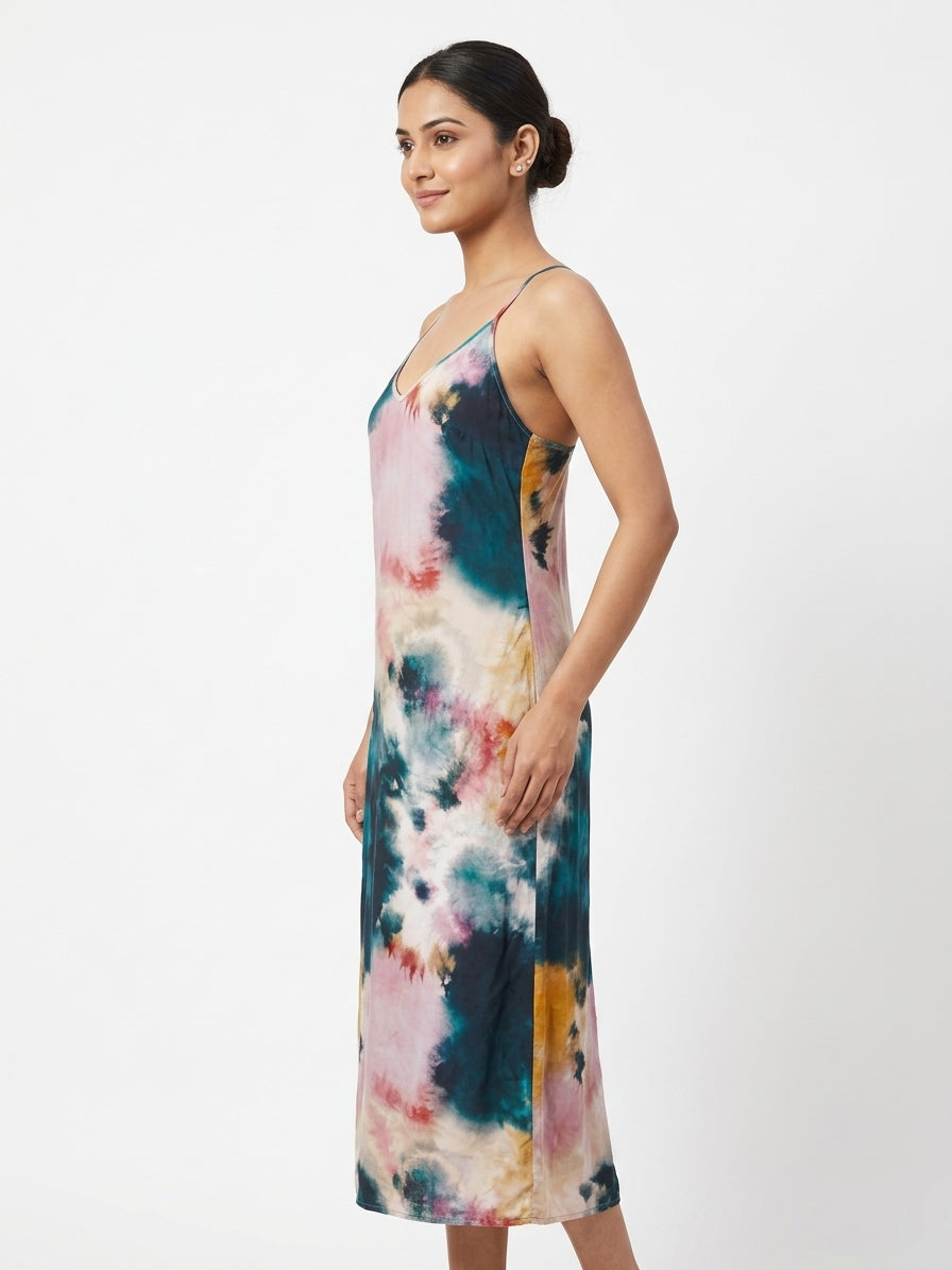 Dress Casual Pink Viscose