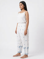 Diza Salwar Casual White Cotton
