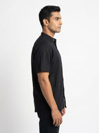 SIMPLI KURTA Shirt Casual Black Cotton