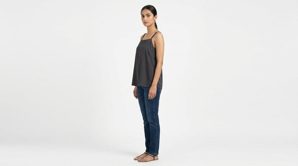 Charcoal Relaxed Fit Cami Top