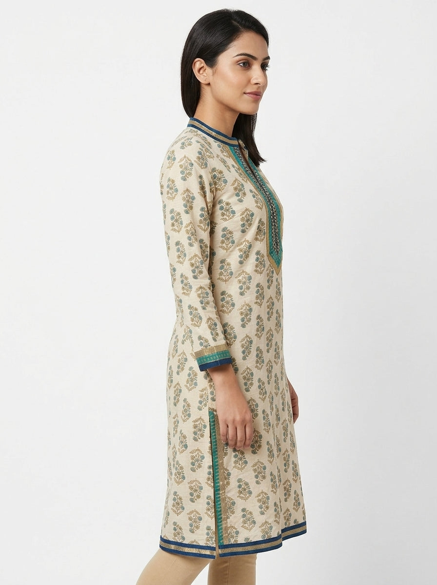 TRISHAA Embroidered & Sequin Tunic Top - Size S