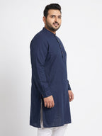 Kurta Casual Navy Cotton