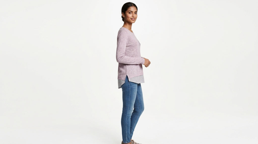 H&M Lavender Relaxed Fit Long Sleeve Top